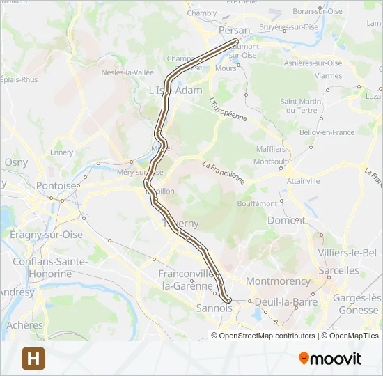 H Train Line Map