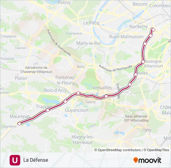 U Train Line Map