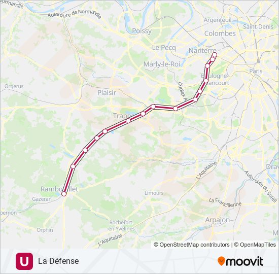 u Route Schedules Stops Maps La D fense Updated