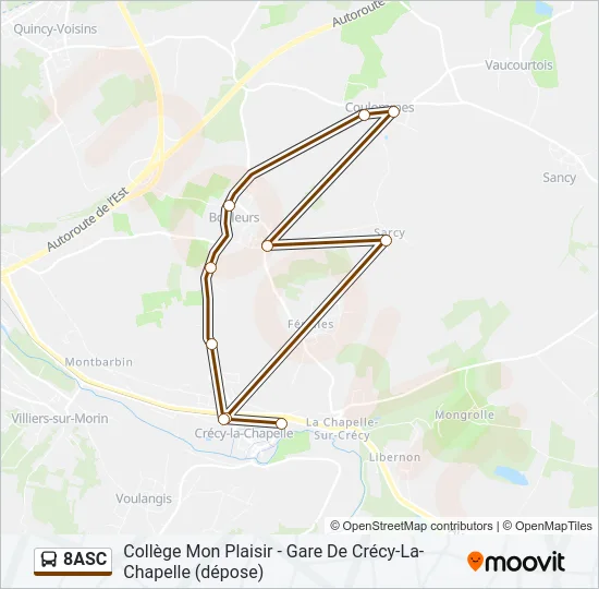 8ASC Bus Line Map