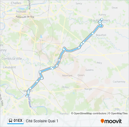 01EX Bus Line Map
