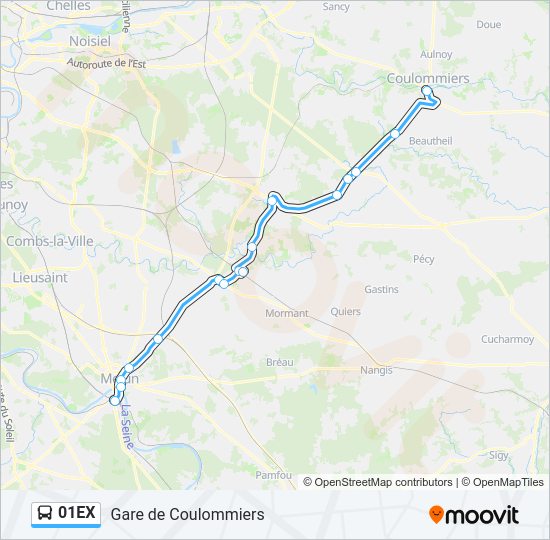 01EX Bus Line Map