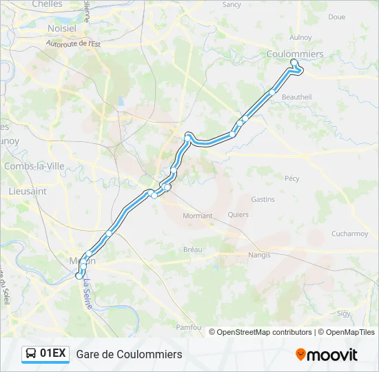 01EX Bus Line Map