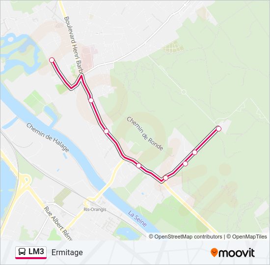 LM3 Bus Line Map