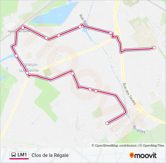 LM1 Bus Line Map
