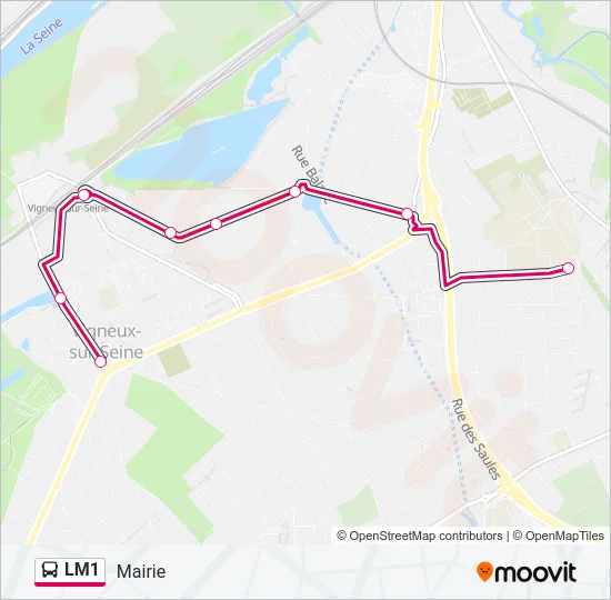 LM1 Bus Line Map