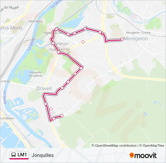 LM1 Bus Line Map