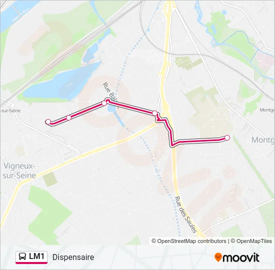 LM1 Bus Line Map