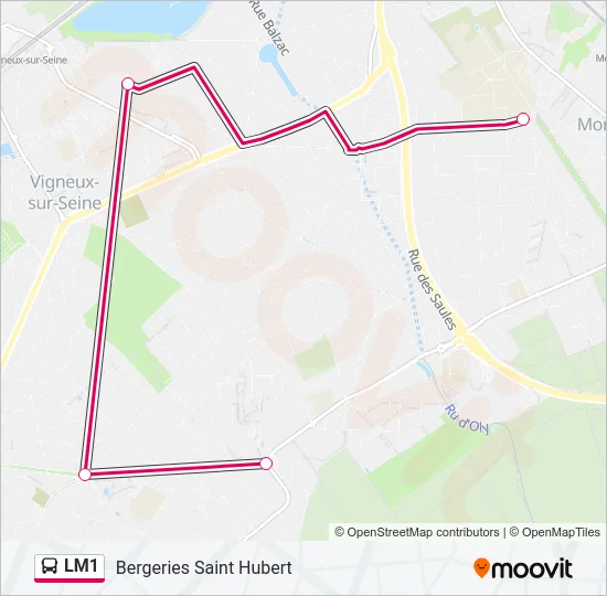 LM1 Bus Line Map