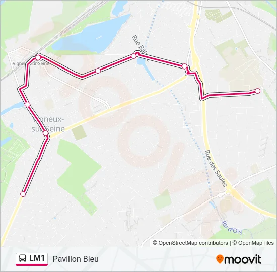 LM1 Bus Line Map