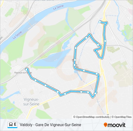 E Bus Line Map
