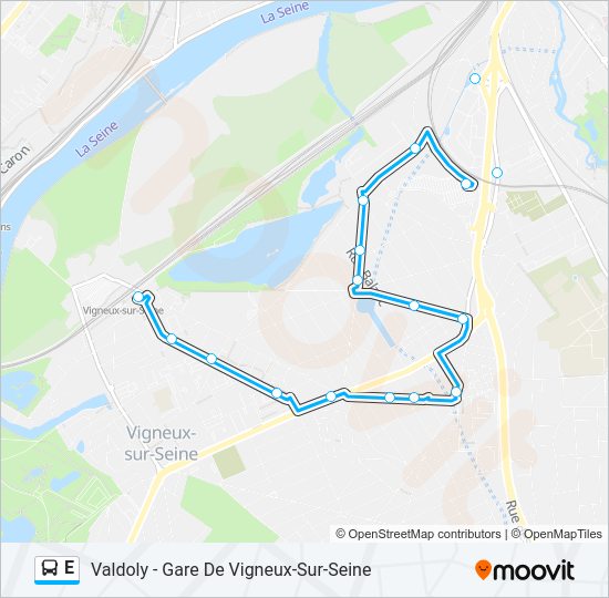 E Bus Line Map