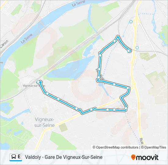 E Bus Line Map