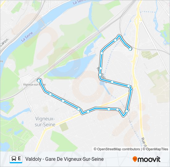 E Bus Line Map
