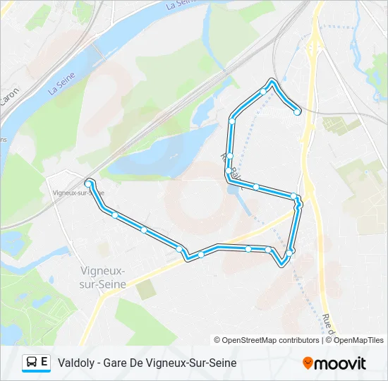 E Bus Line Map