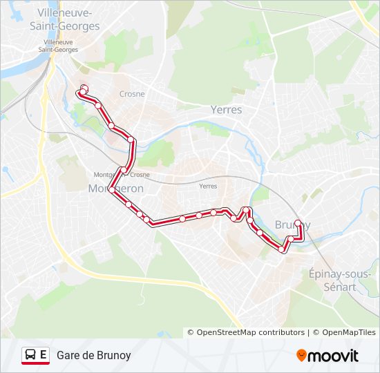 e Route: Schedules, Stops & Maps - Gare de Brunoy (Updated)