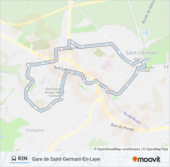 R2N Bus Line Map