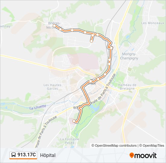 913.17C Bus Line Map