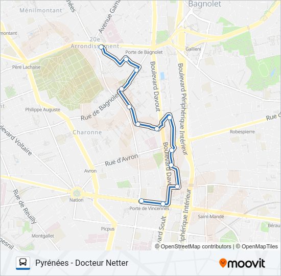 CHARONNE Bus Line Map