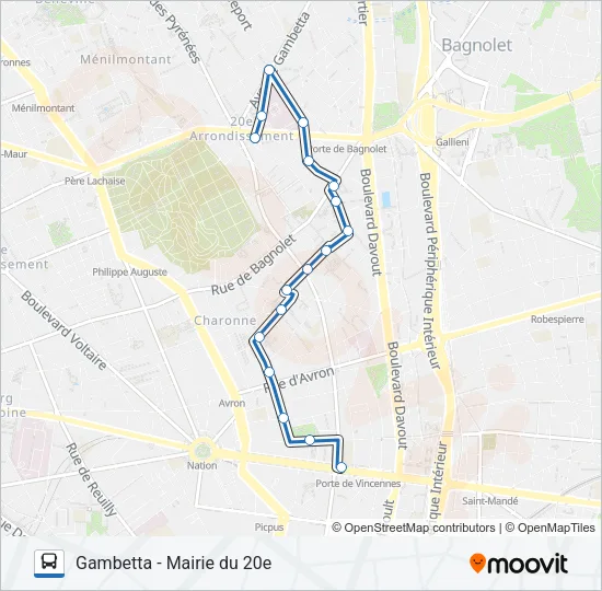 CHARONNE Bus Line Map