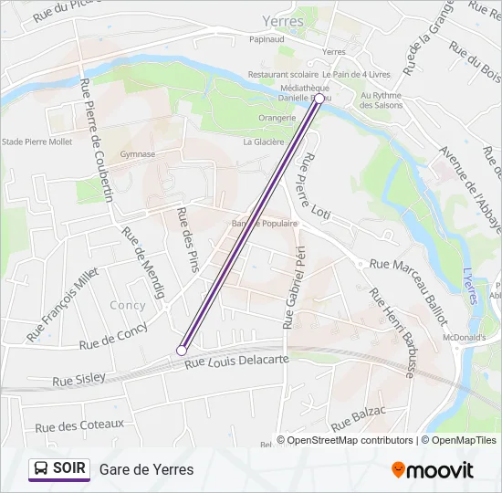 SOIR Bus Line Map