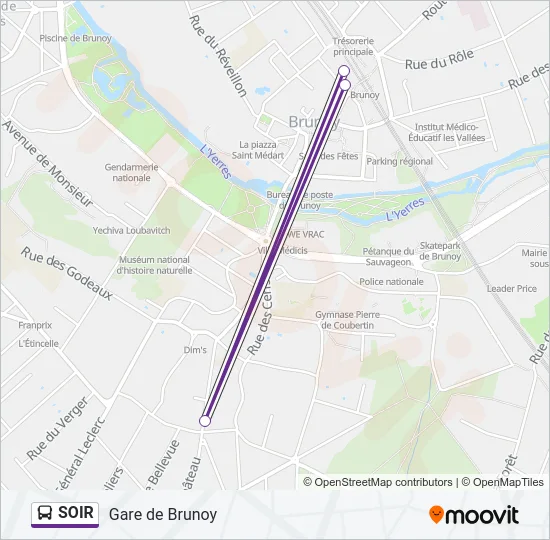 SOIR Bus Line Map