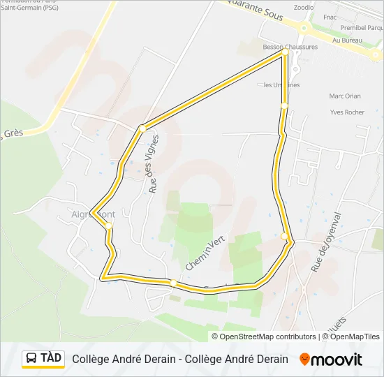 TÀD Bus Line Map