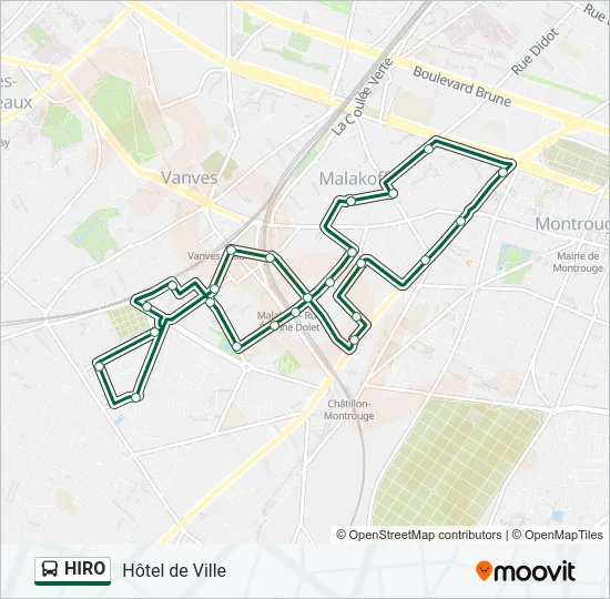 HIRO Bus Line Map