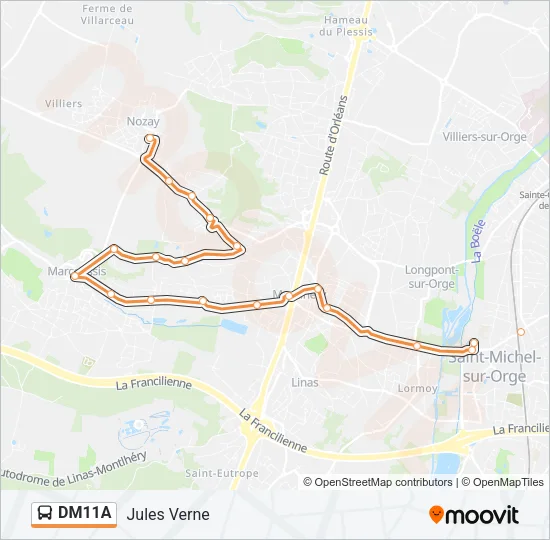 DM11A Bus Line Map