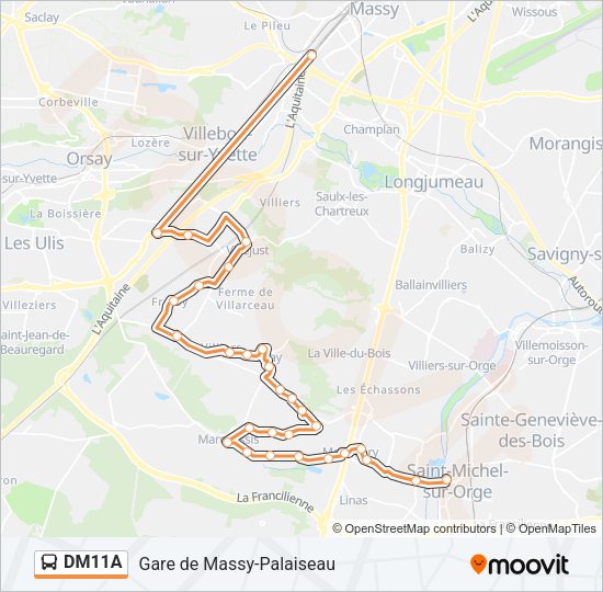 DM11A Bus Line Map