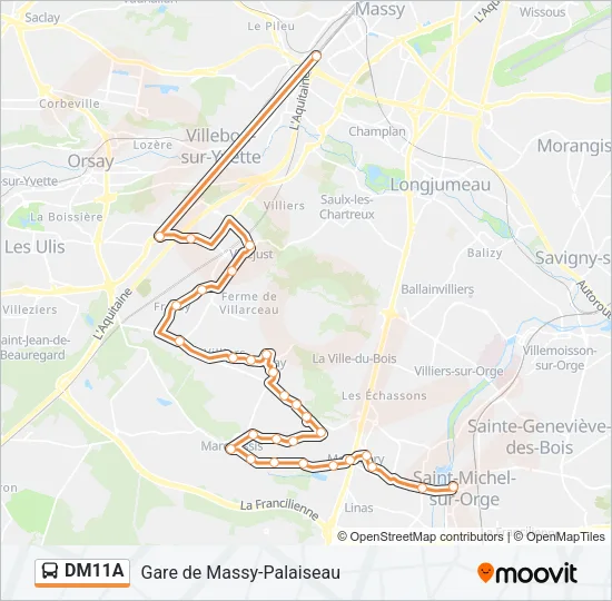 DM11A Bus Line Map