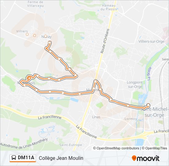 DM11A Bus Line Map