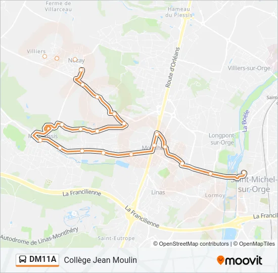 DM11A Bus Line Map