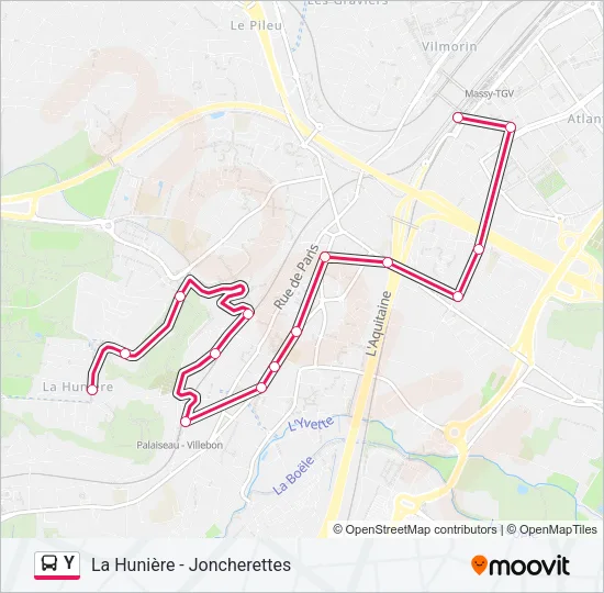 Y Bus Line Map