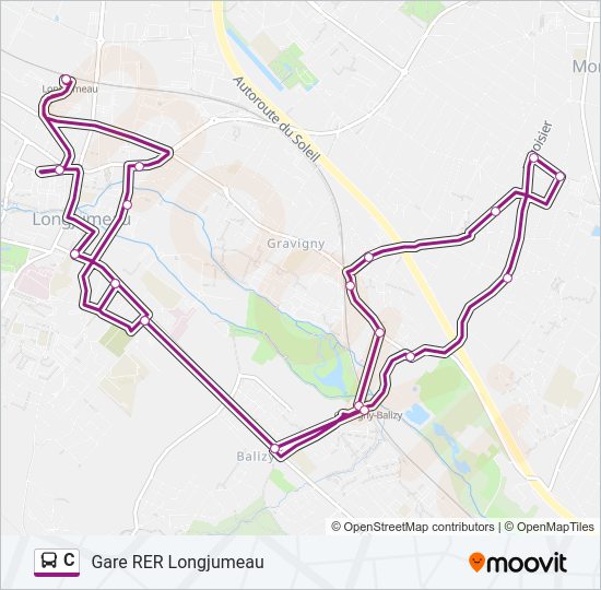 C Bus Line Map