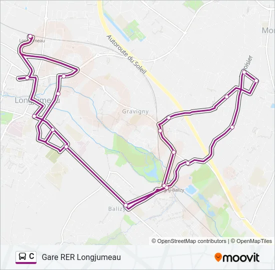 C Bus Line Map