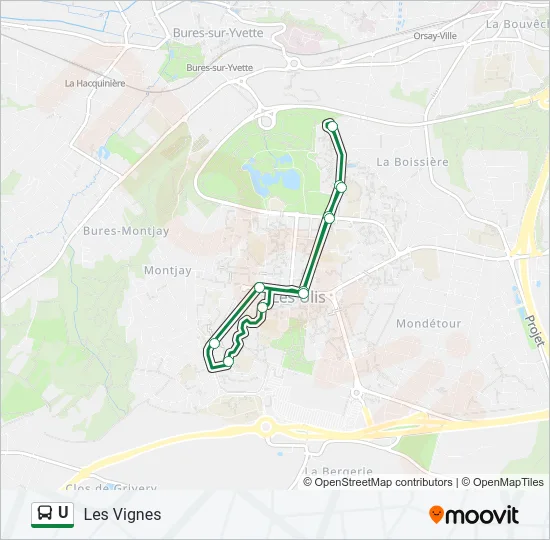 U Bus Line Map