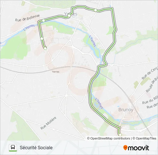R1-R2-R3 Bus Line Map