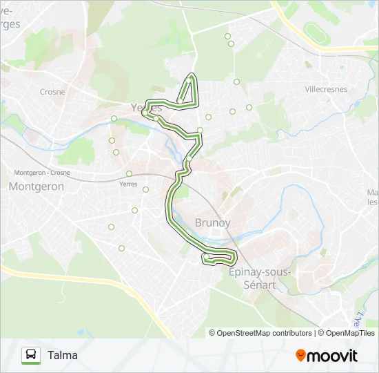 R1-R2-R3 Bus Line Map