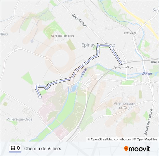 Q Bus Line Map