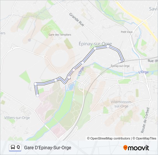 Q Bus Line Map