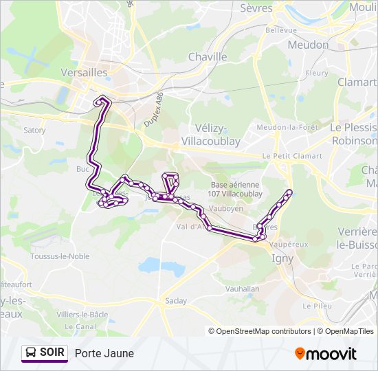 SOIR Bus Line Map