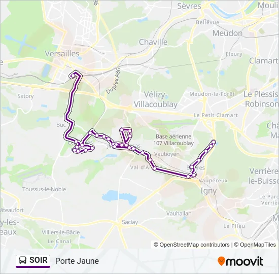 SOIR Bus Line Map