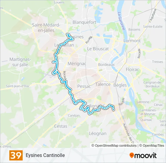 39 Bus Line Map