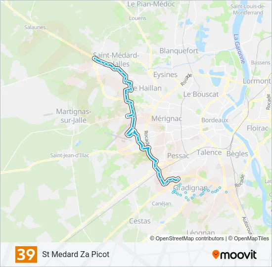 39 Bus Line Map