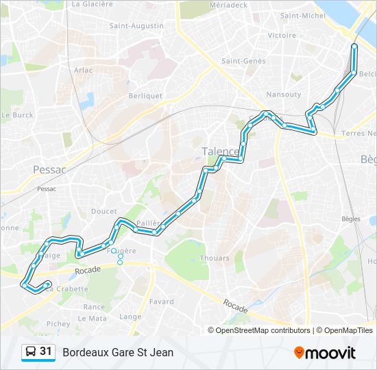 Plan de la ligne 31 de bus