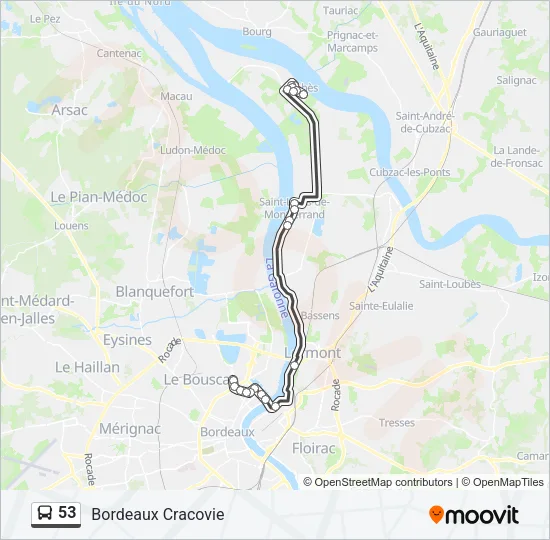 53 Bus Line Map