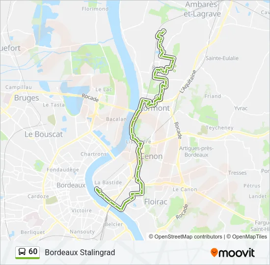 60 Bus Line Map