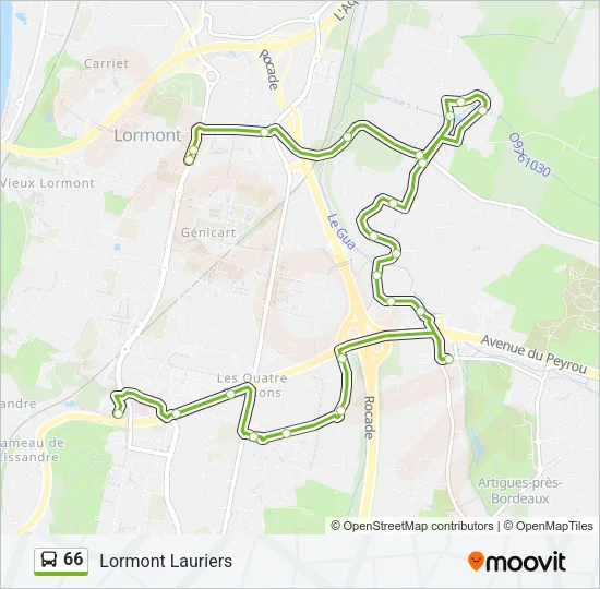 66 Bus Line Map