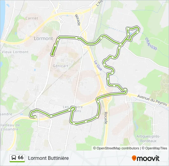 66 Bus Line Map